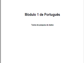 Módulo de Português – Programa de ensino secundário a distância (PESD) 2º Ciclo